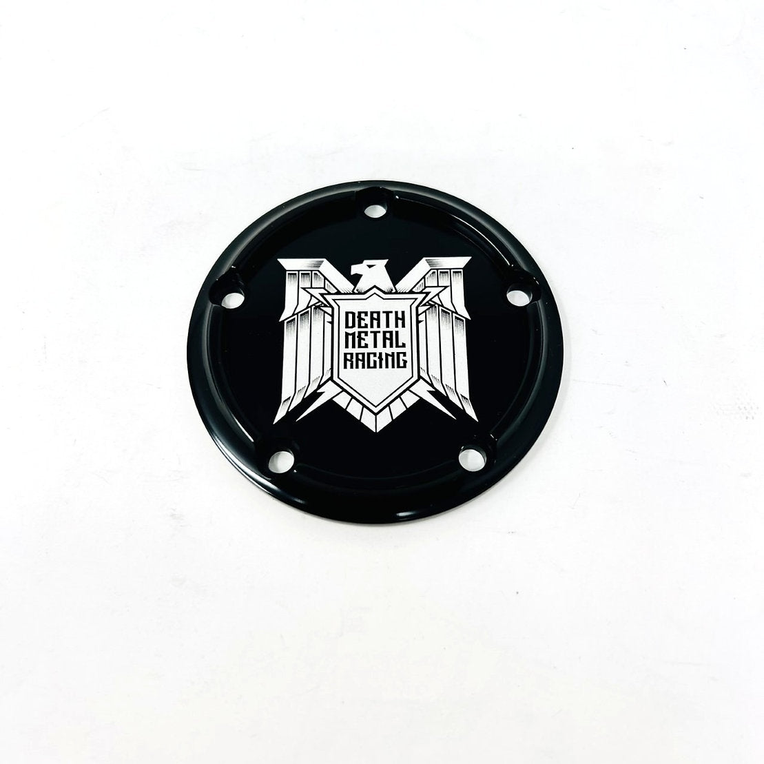 5 Holes Ignition Cover - Twin Cam Timing Cover Death Metal Racing Black DMR Eagle