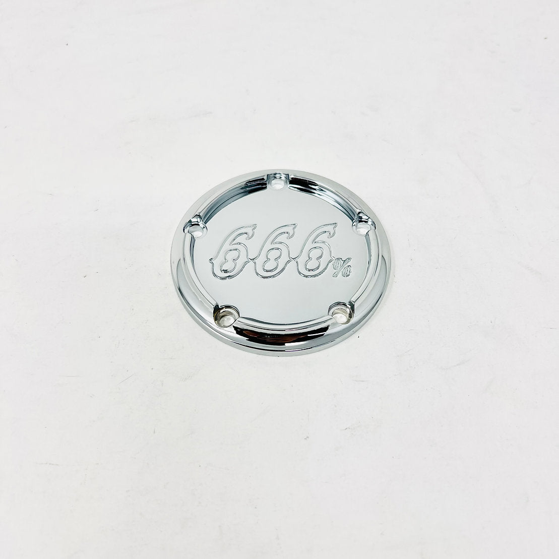 5 Holes Ignition Cover - Twin Cam Timing Cover Death Metal Racing Chrome 666%