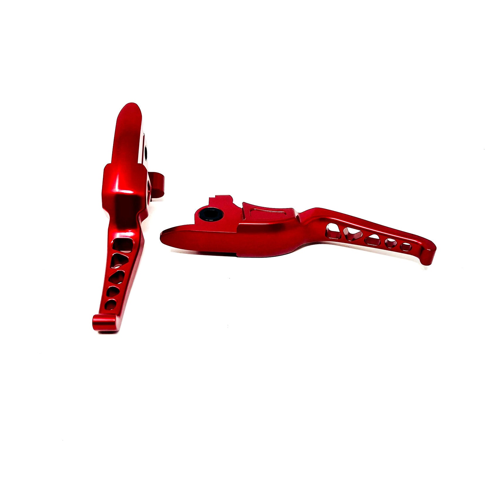 DMR Destroyer Shorty Brake and Clutch Lever Set - 15+ Softail Death Metal Racing Red