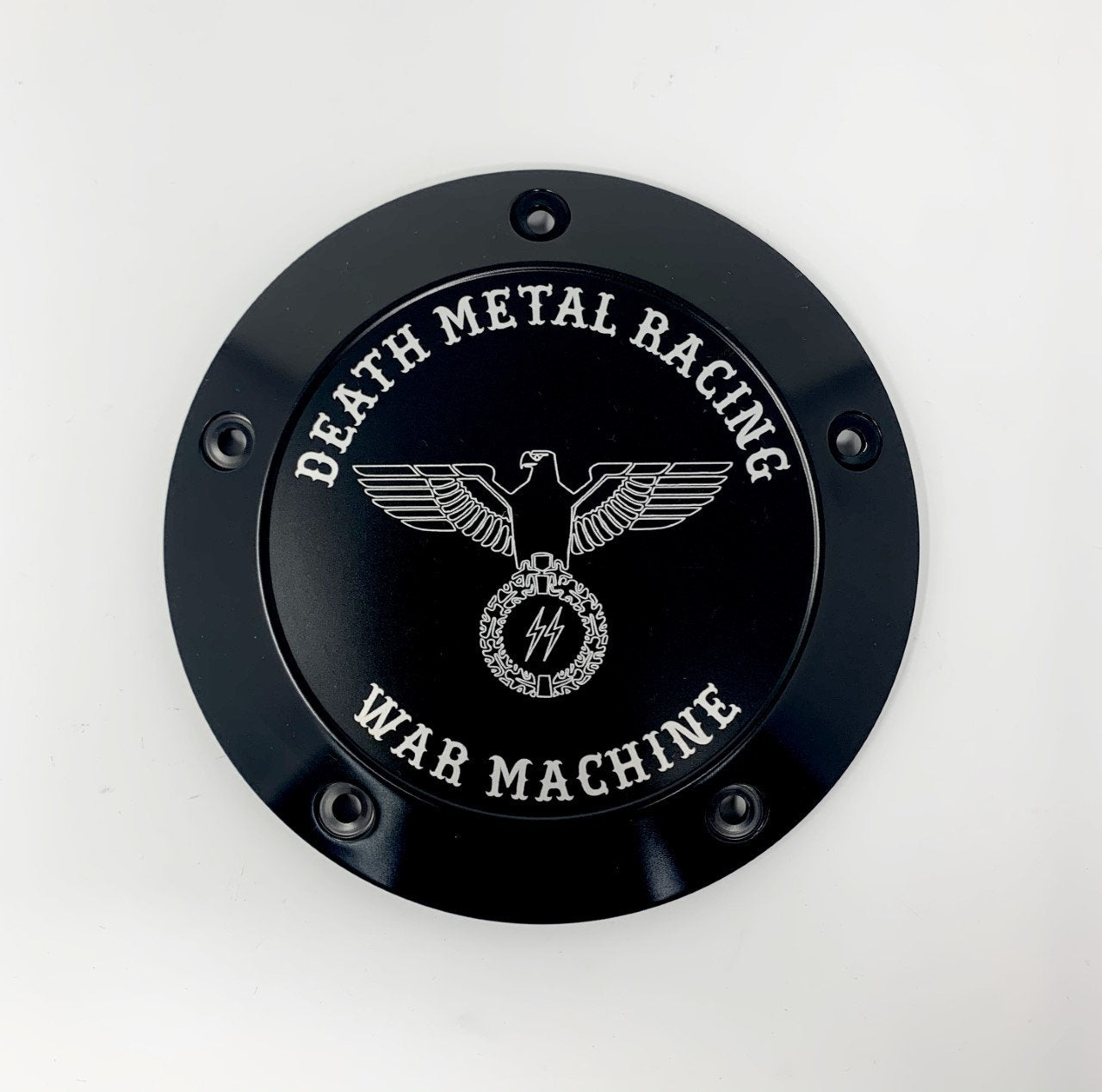 DMR Derby Cover - 19+ Softail Derby Cover Death Metal Racing Black War Machine Eagle