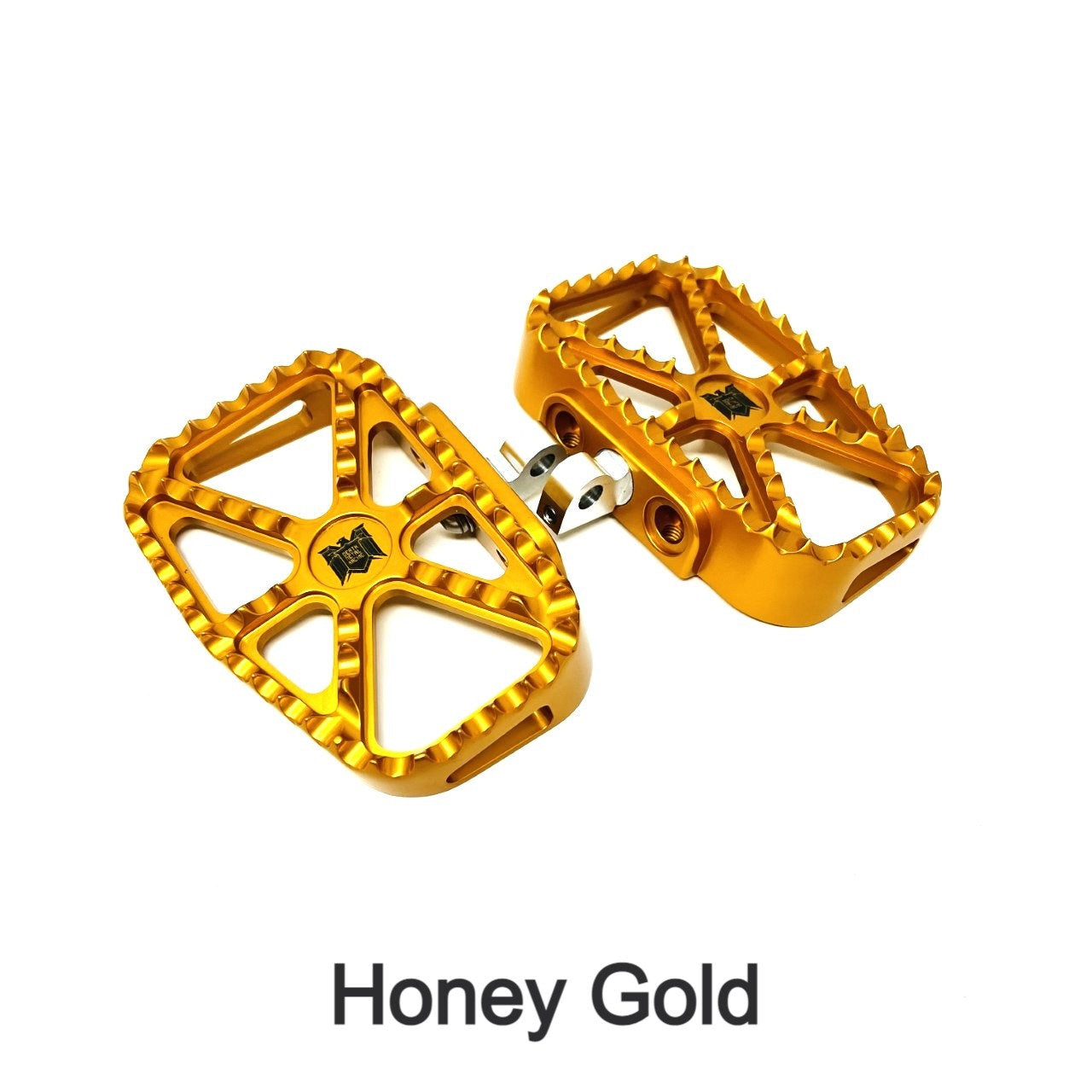 DMR Bear Trap Mini Boards Floorboards Death Metal Racing Honey Gold Standard Male Mount Clevis