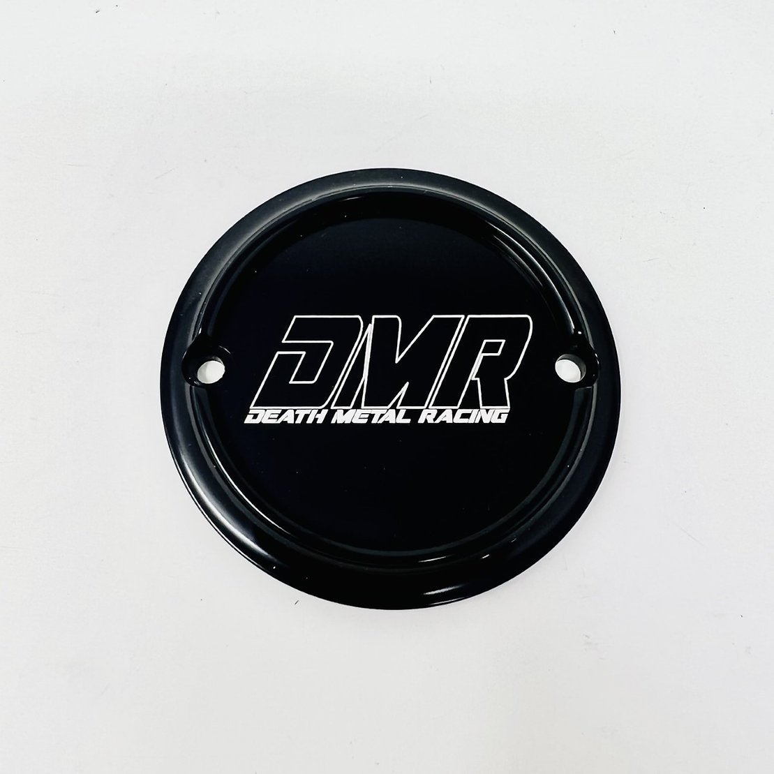 2 Holes Ignition Cover - Milwaukee 8 Timing Cover Death Metal Racing Black DMR Words