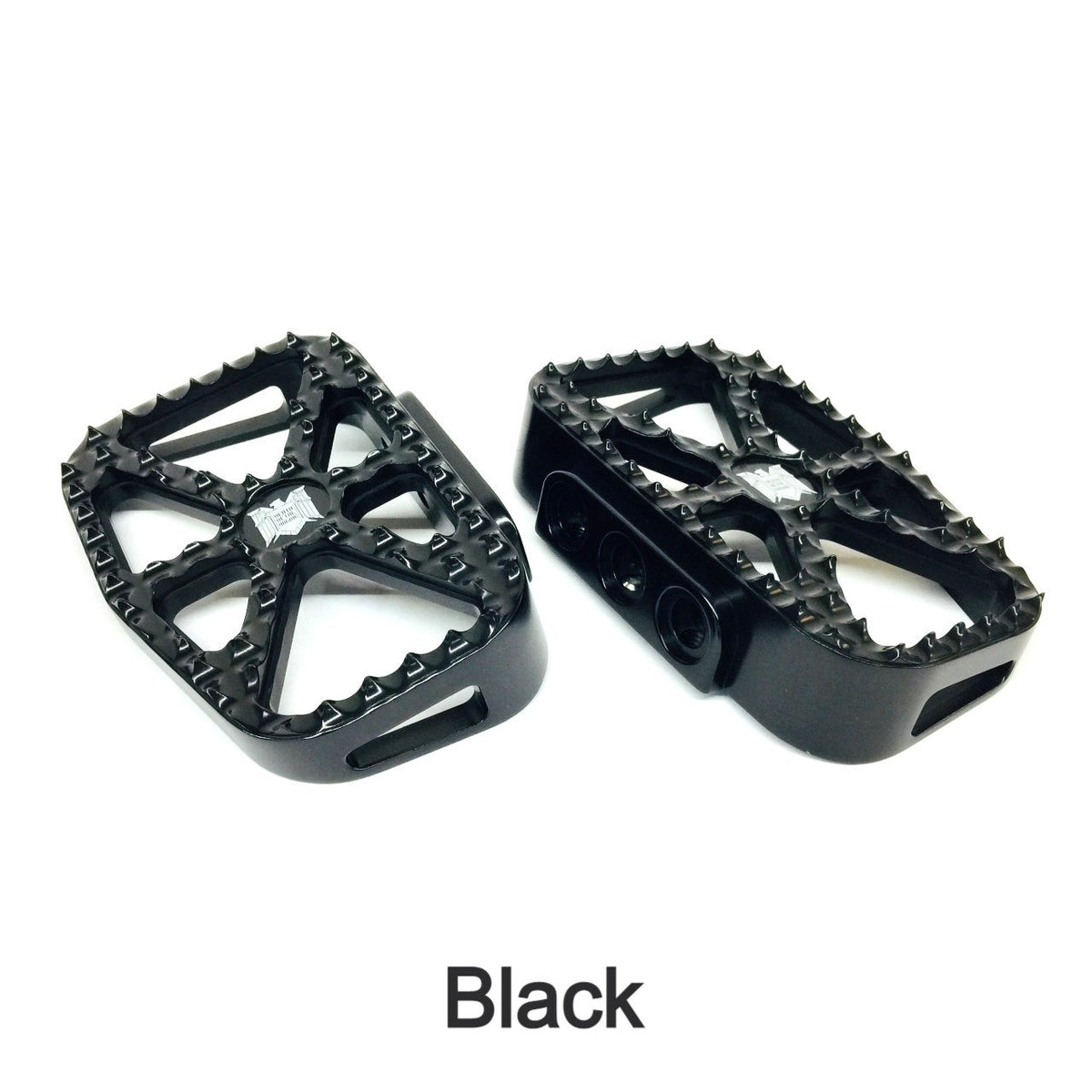 DMR Bear Trap Mini Boards, Black - Milwaukee 8 (Front) Floorboards Death Metal Racing