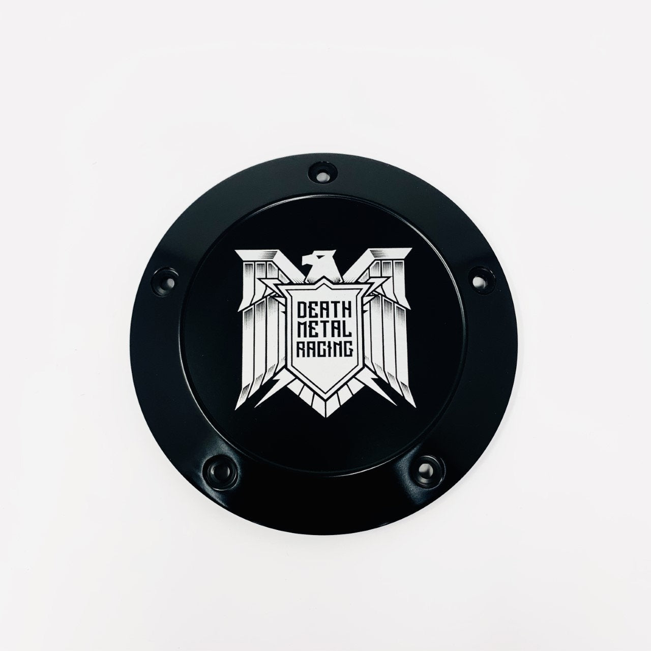 DMR Derby Cover - 19+ Softail Derby Cover Death Metal Racing Black DMR Eagles