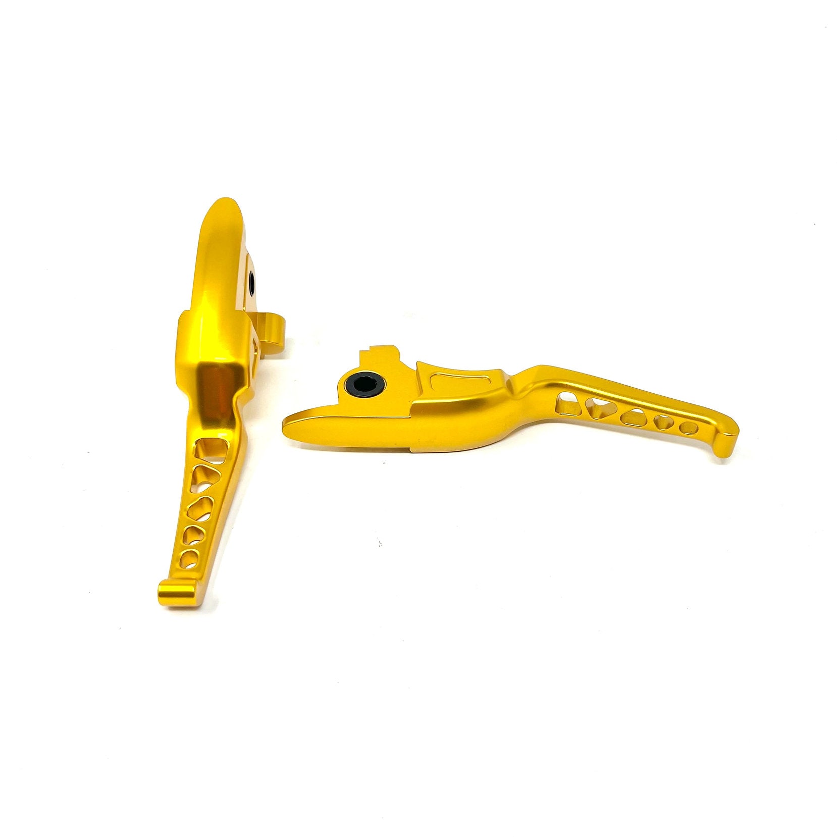 DMR Destroyer Shorty Brake and Clutch Lever Set - 15+ Softail Death Metal Racing OG Gold