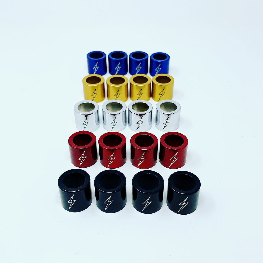 Lightning Bolt Pushrod Spring Covers Pushrod Covers Death Metal Racing