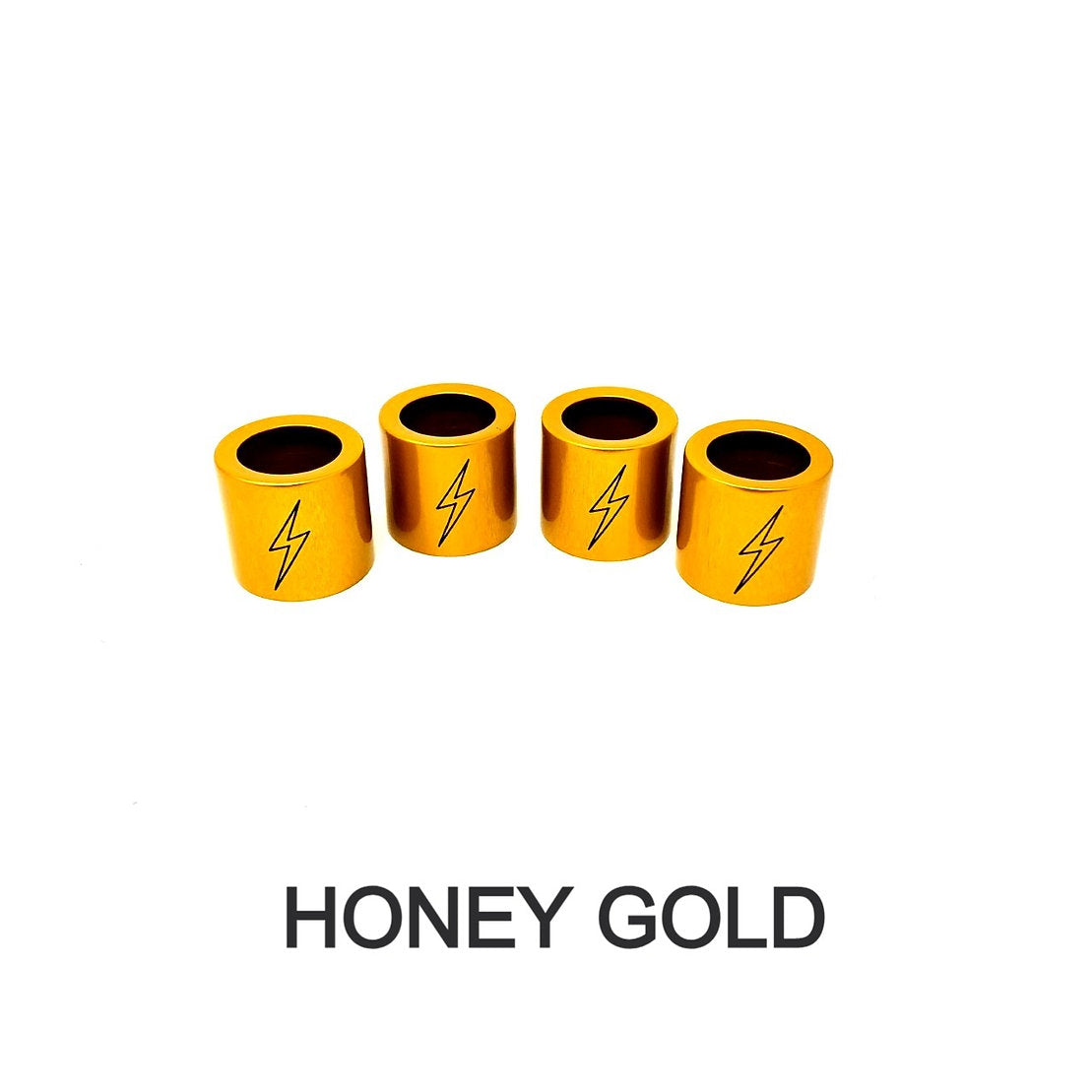 Lightning Bolt Pushrod Spring Covers Pushrod Covers Death Metal Racing Honey Gold