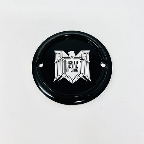 2 Holes Ignition Cover - Shovel / Evo / 04+ Sportster Death Metal Racing Black DMR Eagle