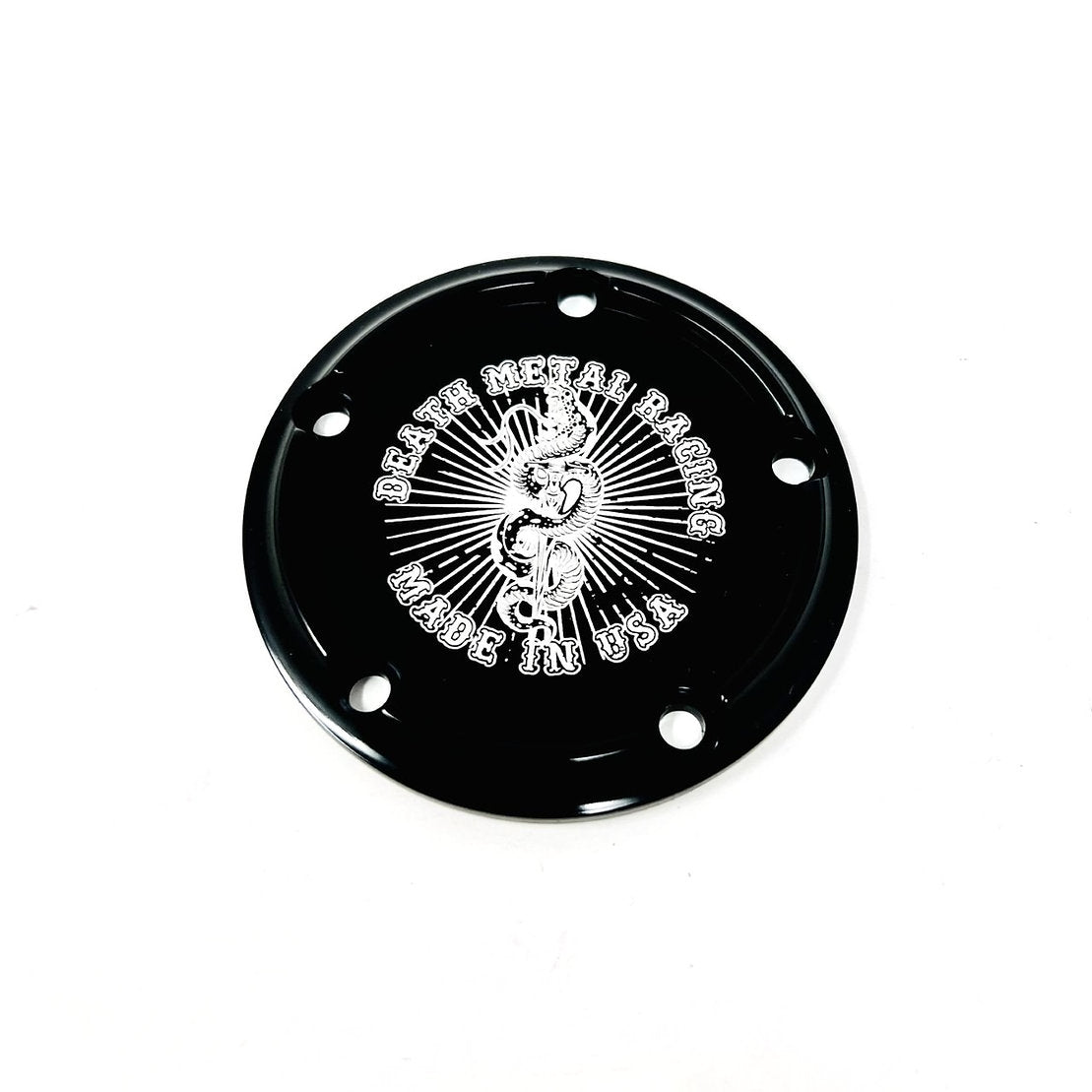5 Holes Ignition Cover - Twin Cam Timing Cover Death Metal Racing Black Snake/Dagger