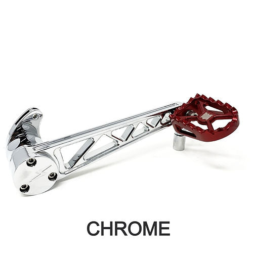 Destroyer Adjustable Brake Lever - Touring Brake Pedal Death Metal Racing Chrome 14+ Touring