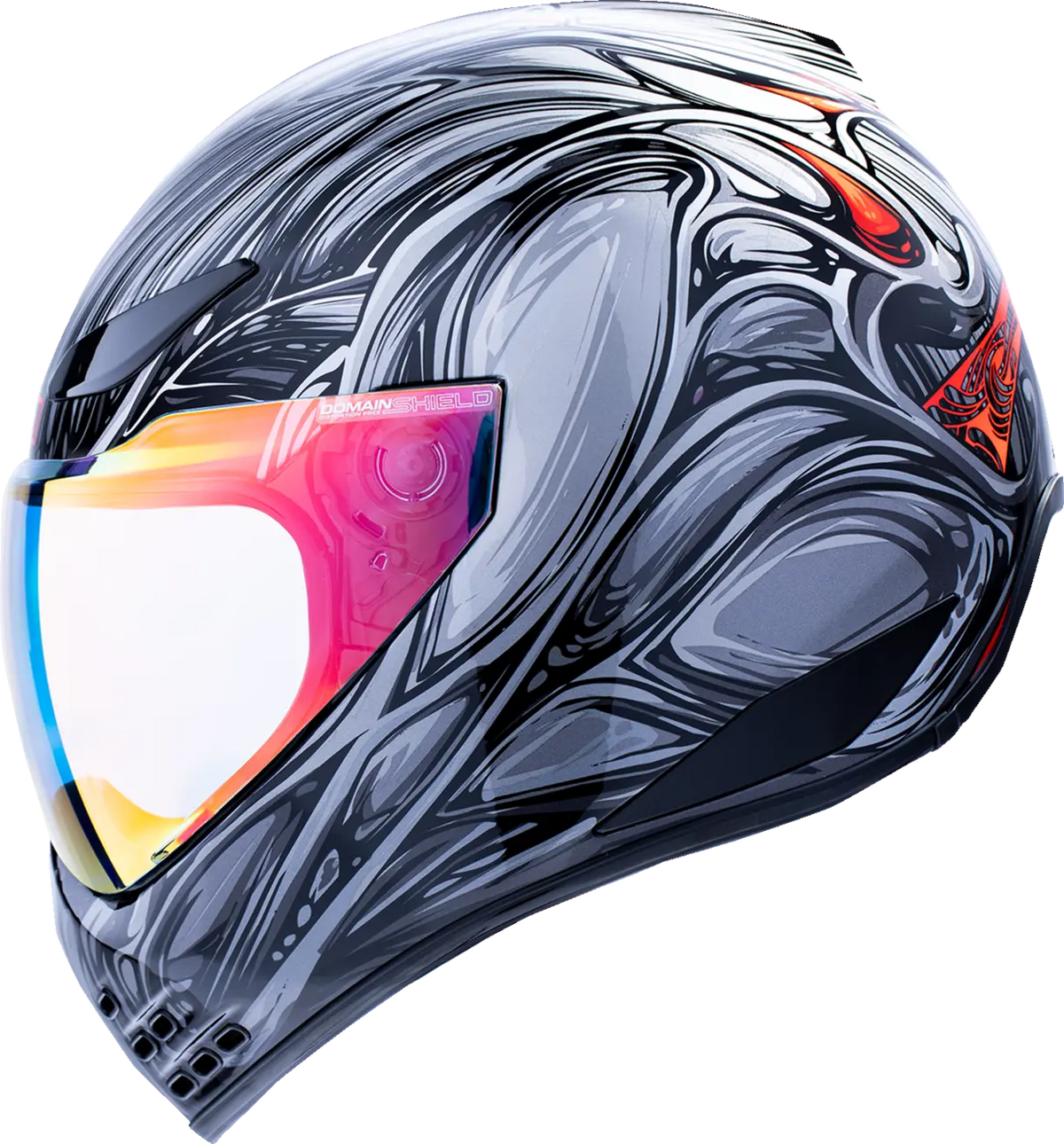 Domain Nouveau, Grey Full Face Helmet Icon