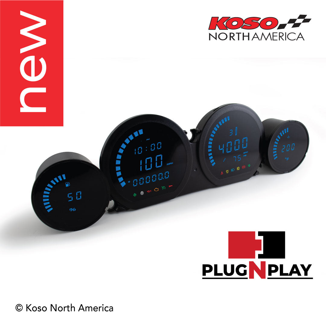 HD-03L - 4 Pieces LED Kit - 14-20 Touring Gauges Koso North America Blue