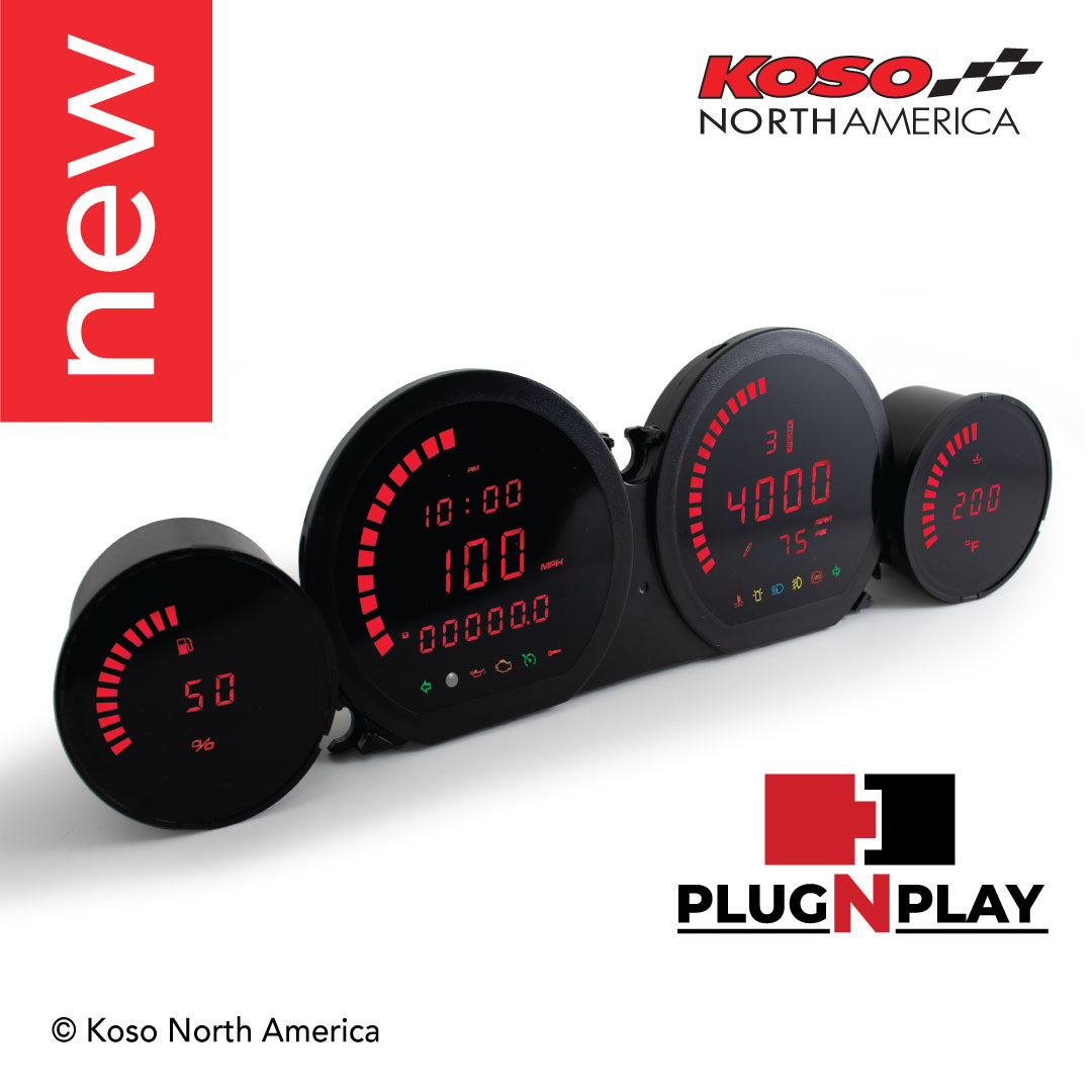 HD-03L - 4 Pieces LED Kit - 14-20 Touring Gauges Koso North America Red