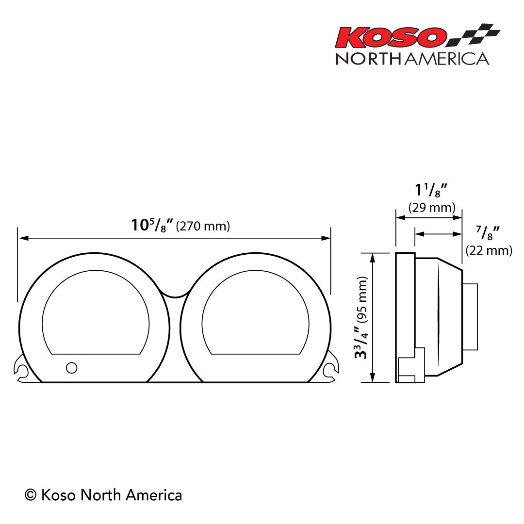 HD-03L - 4 Pieces LED Kit - 14-20 Touring Gauges Koso North America