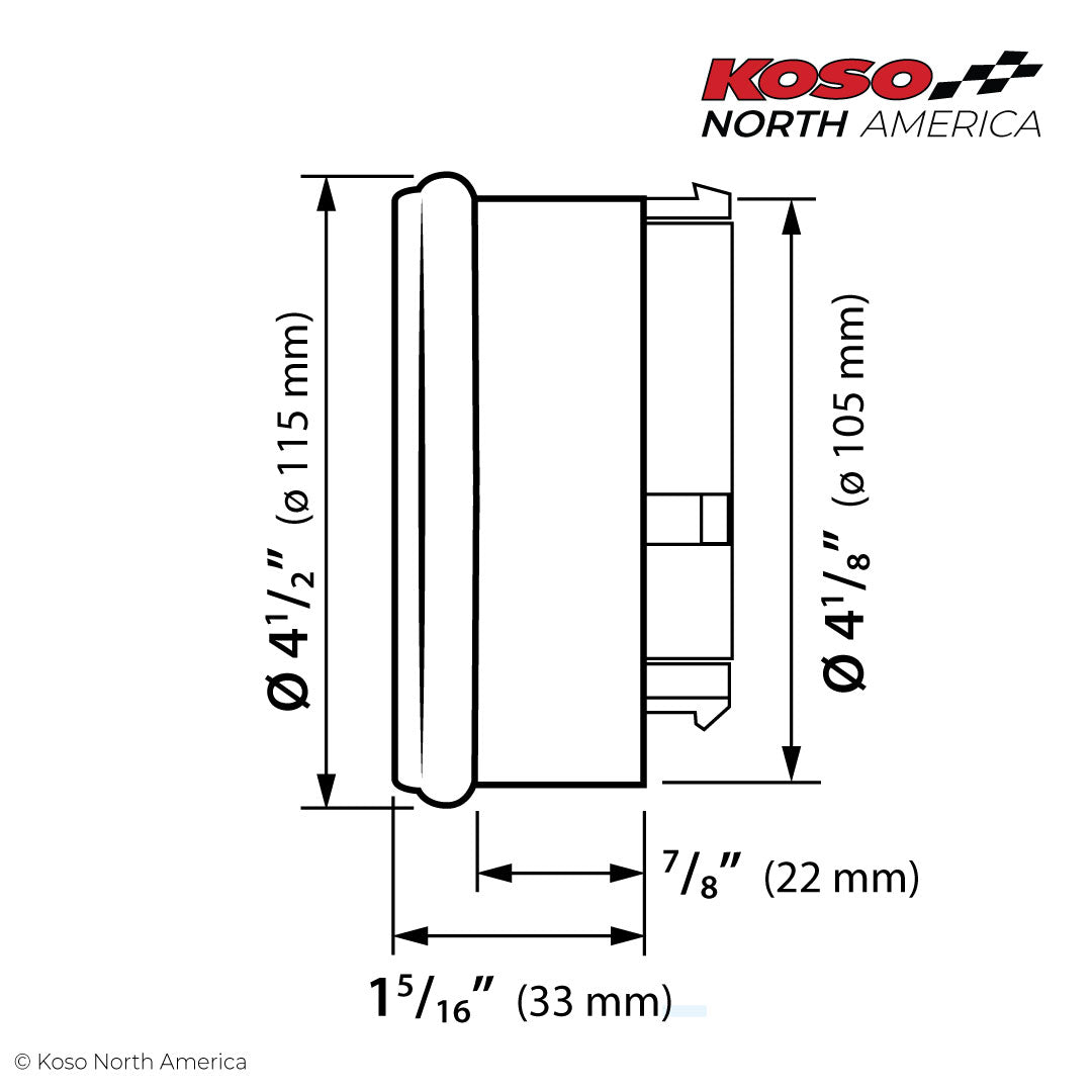 HD-05 - 5” multifunction meter Gauges Koso North America