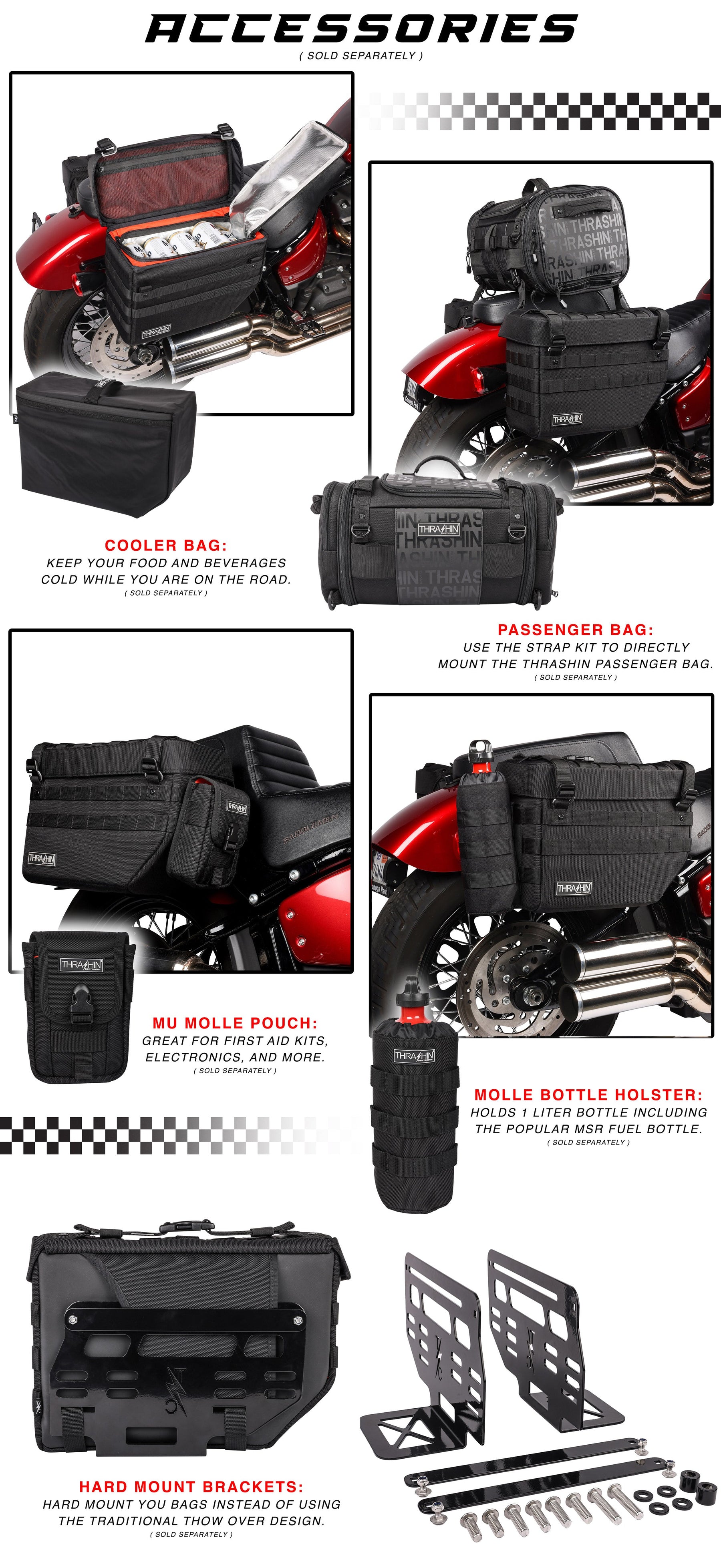 Expedition Saddlebags - 21 Liters Saddlebags Thrashin Supply Co.