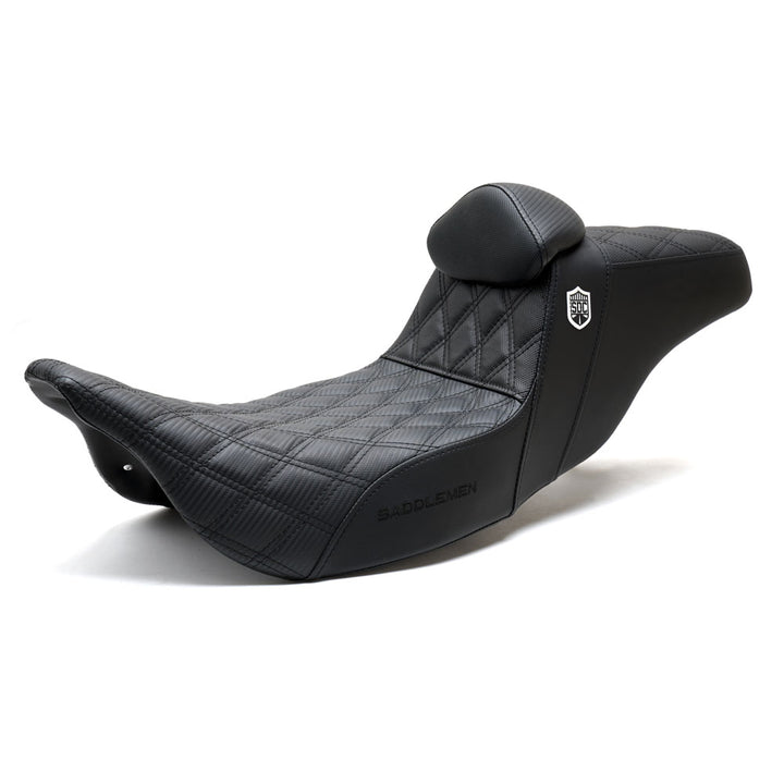 SDC Pro Series Performance Gripper Seat - 08-23 Touring Seat Saddlemen Black With Backrest