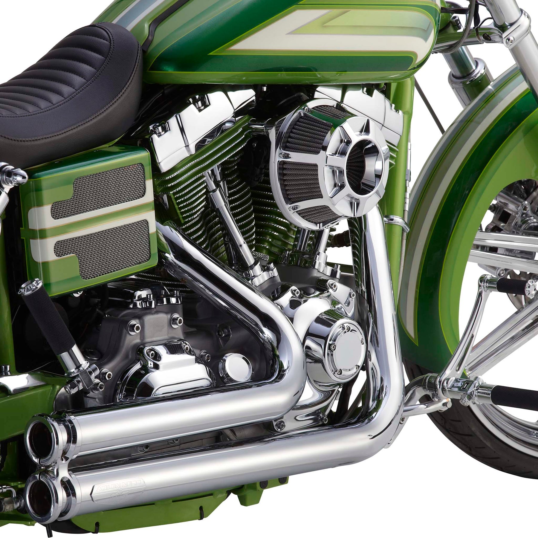 Beveled® Inverted Series Air Cleaner, Chrome - 24+ Touring Air Cleaner Arlen Ness