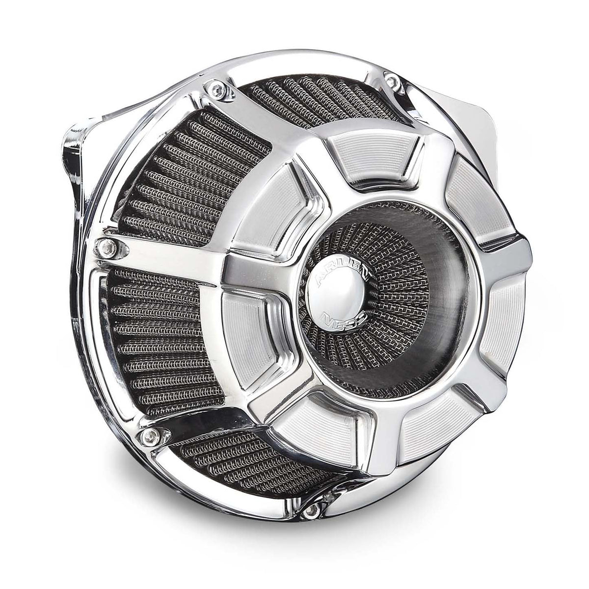 Beveled® Inverted Series Air Cleaner, Chrome - 24+ Touring Air Cleaner Arlen Ness
