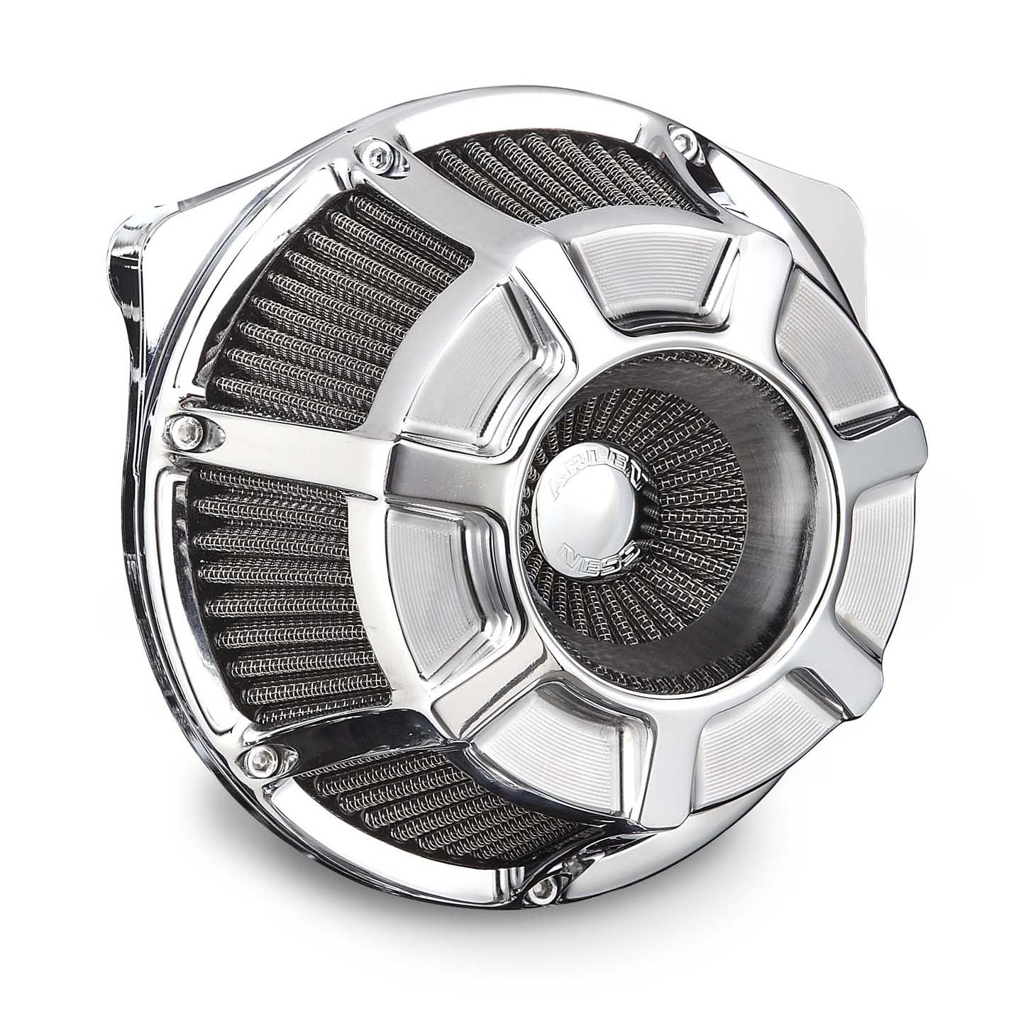 Beveled® Inverted Series Air Cleaner, Chrome - 24+ Touring Air Cleaner Arlen Ness