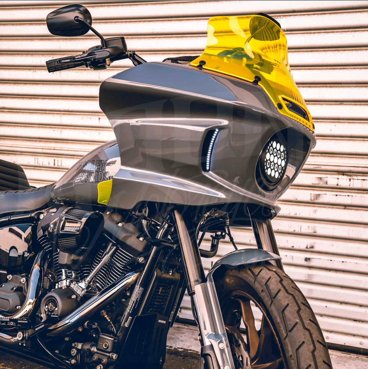 8.5" Windshield With Recurve, Yellow - 22+ FXLRST Windshield Moons Mc