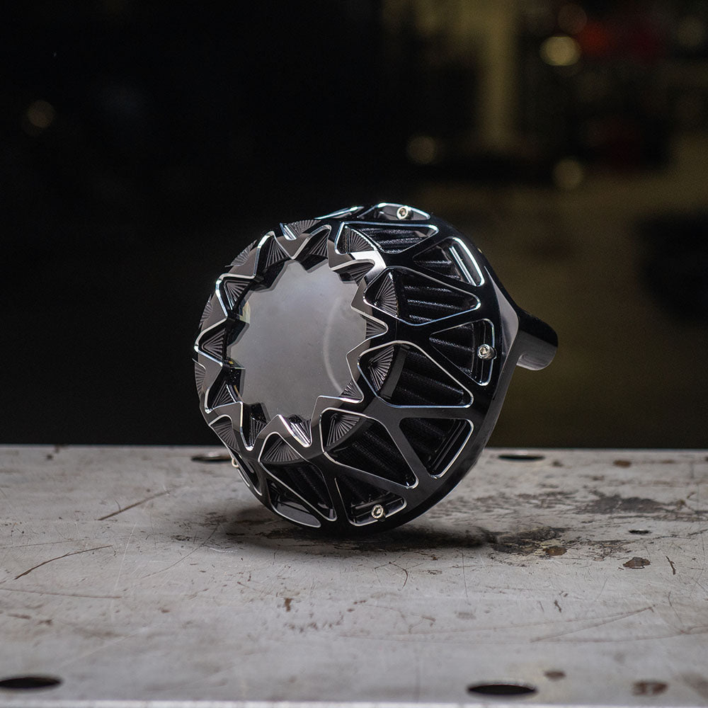 Crossfire Air Cleaner, Contrast - 24+ Touring Air Cleaner Arlen Ness