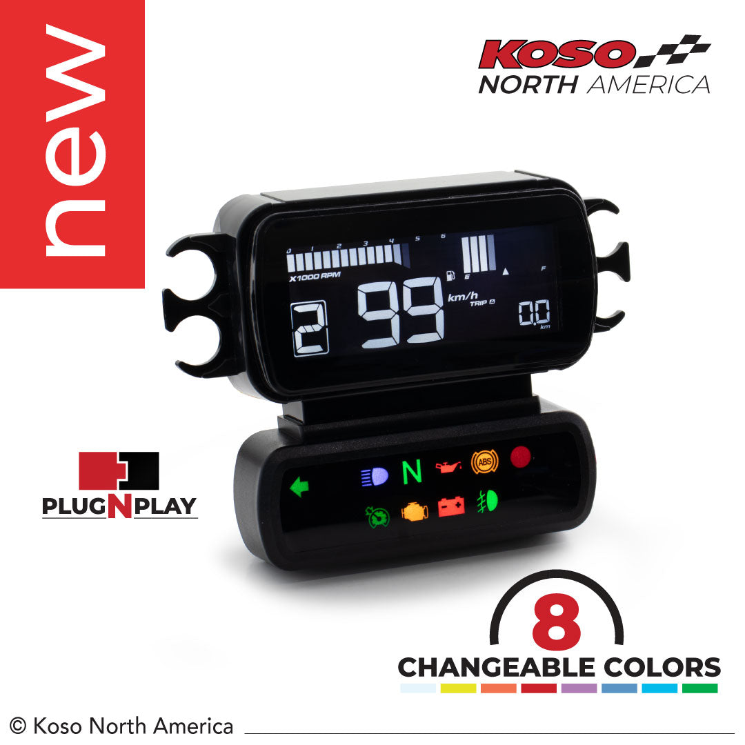 D2 - Multification Meter - 18+ Softail Gauges Koso North America