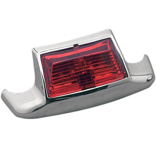 Rear Fender Tip Light, Red Lens Chrome - 80-95 Softail & Touring Racks Drag Specialties Default Title