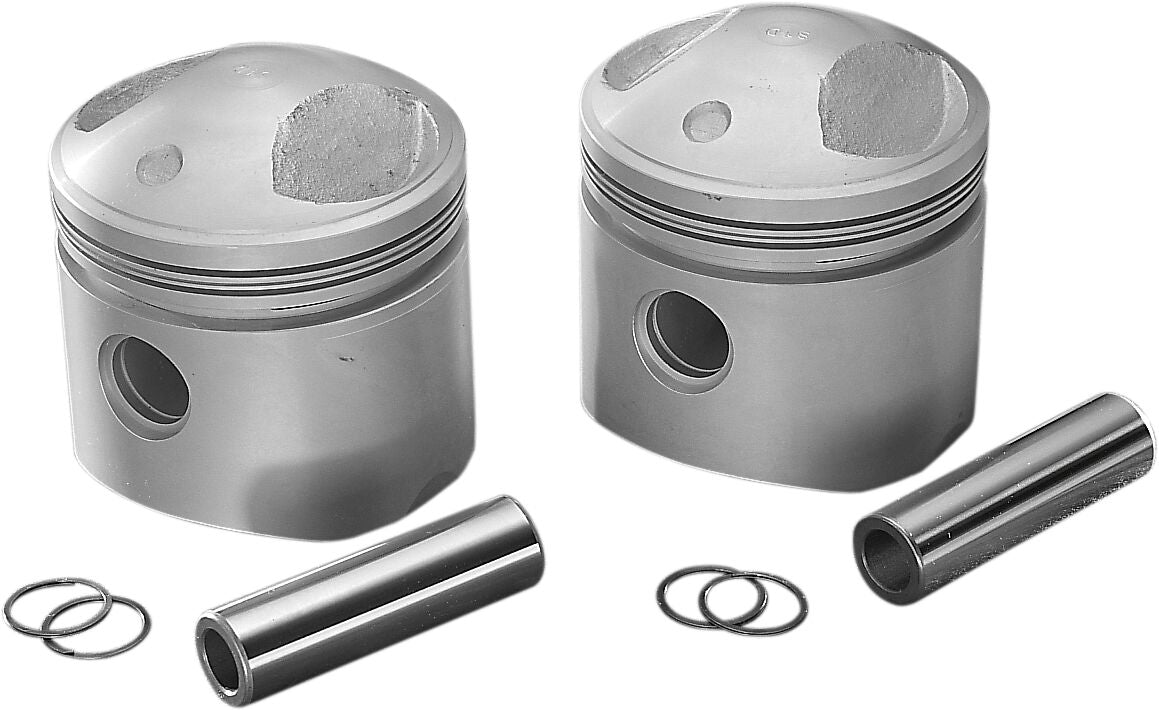 Replacement Piston Kit 3.498" Oversize +0.030" 8:1 - Evo 1340 Piston Drag Specialties Default Title