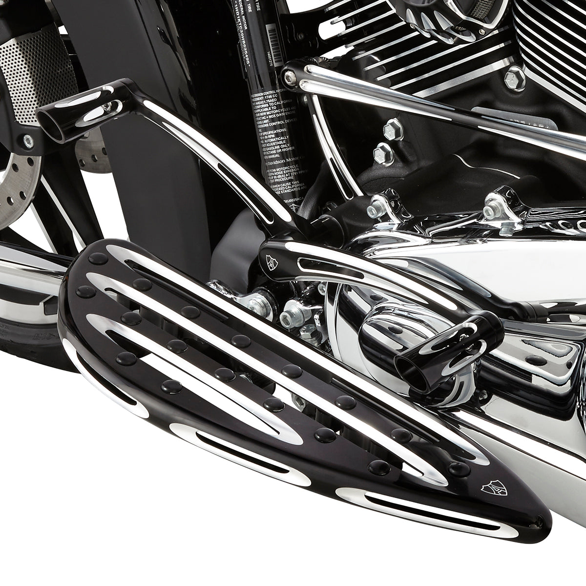 Deep Cut® Floorboards, Black - 18+ Softail Floorboards Arlen Ness