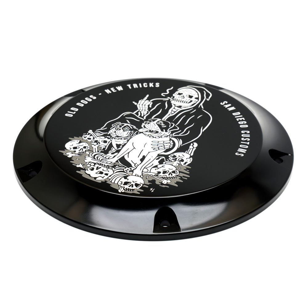 "OLD DOGS" Derby Cover - 16+ Touring Derby Cover San Diego Customs