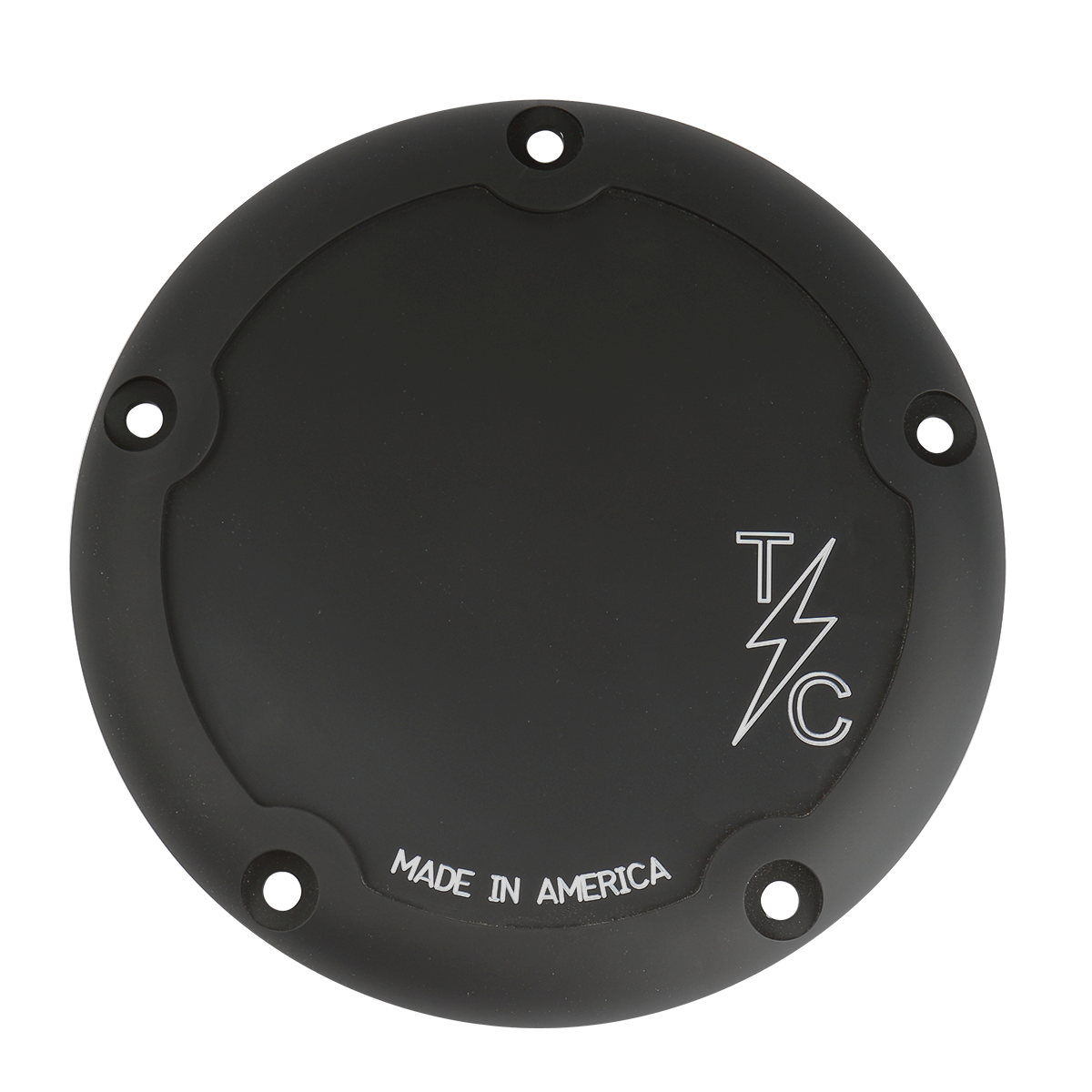 5-Hole Dished Billet Derby Cover Derby Cover Thrashin Supply Co. Black