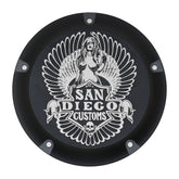 "EASY" Derby Cover - 16+ Touring Derby Cover San Diego Customs Black