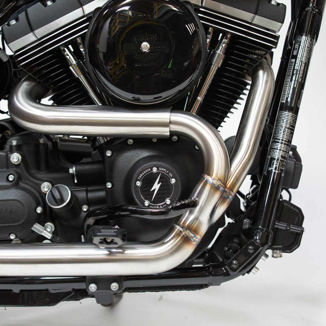 OG THRASHIN Stainless Steel 2>1 Exhaust - Dyna Full Exhaust System Thrashin Supply Co.