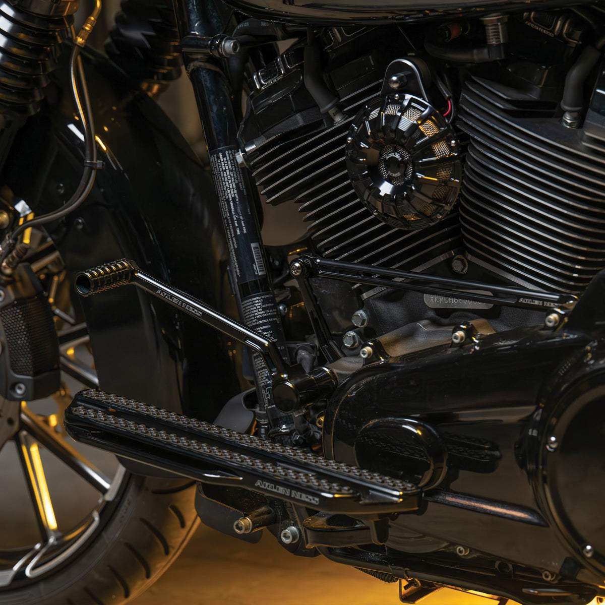 +3" Extended Foot Control Kit, Black - Touring Foot Control Kit Arlen Ness