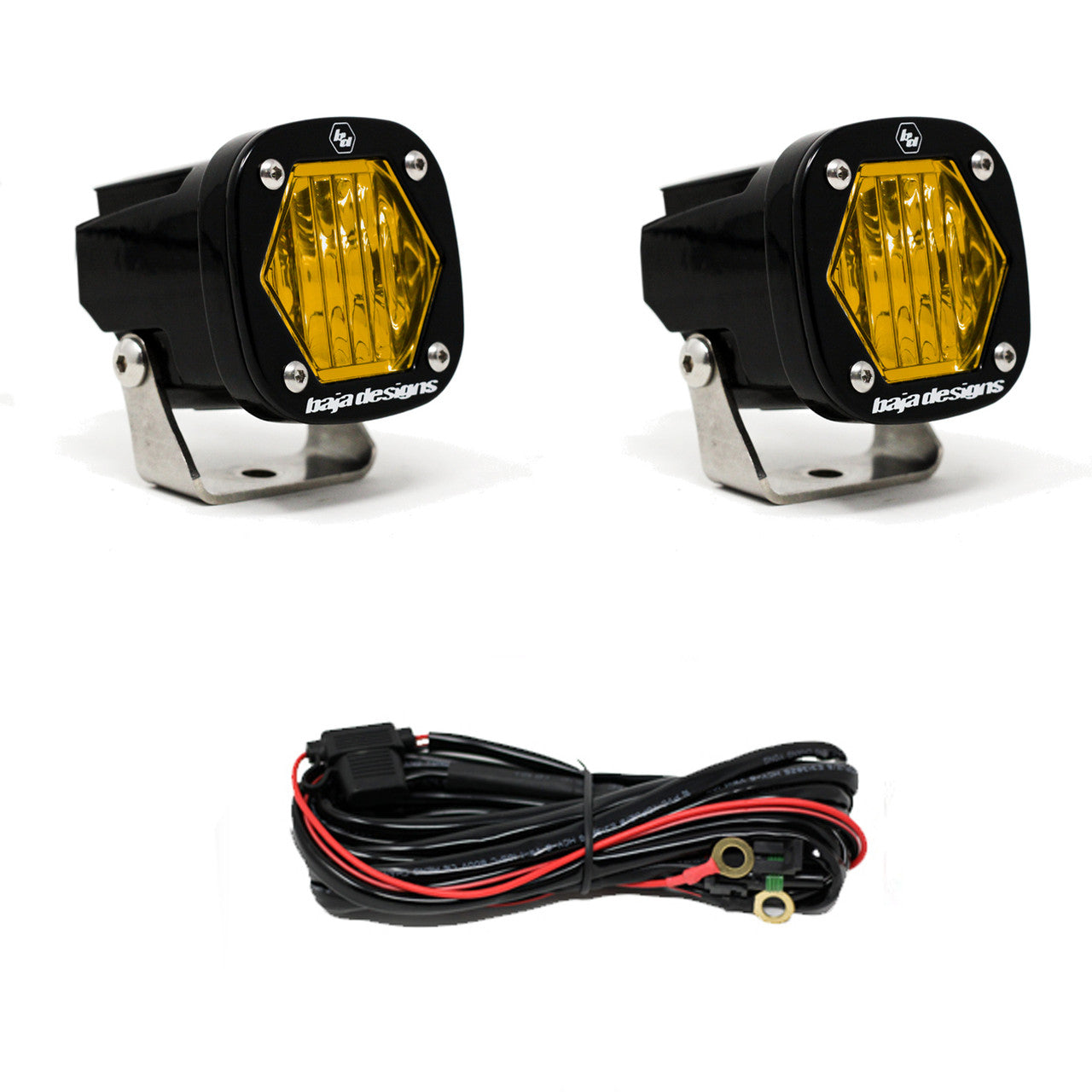 Baja Designs Turn Signals - 14+ Road Glide Turn Signals Full Grip Moto Amber S1