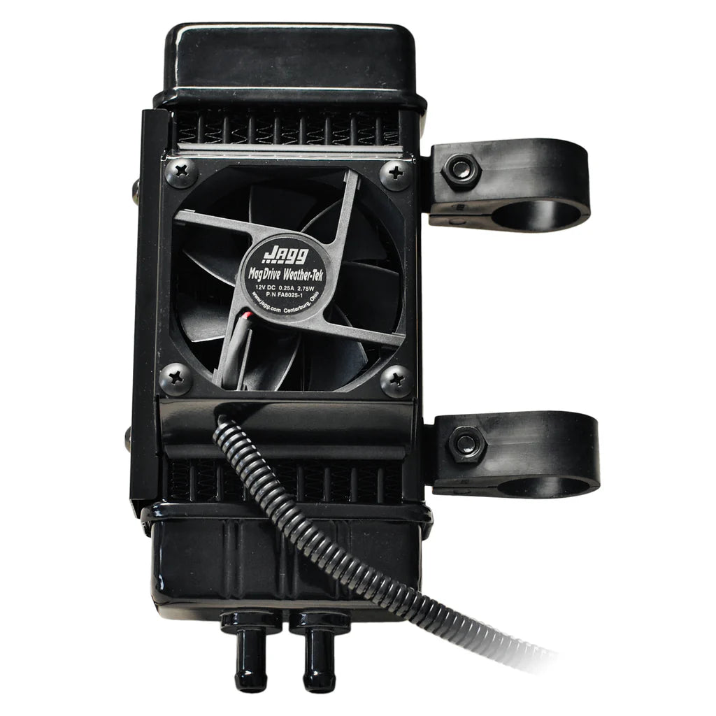 Fan-assisted Vertical 10-row Oil Cooler System Oil Cooler Kit Jagg Oil Coolers