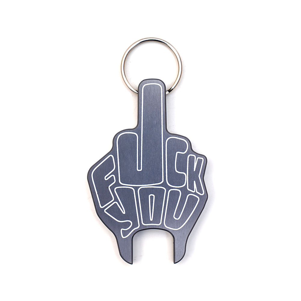 FU Key Chain ! Key Chain San Diego Customs Grey