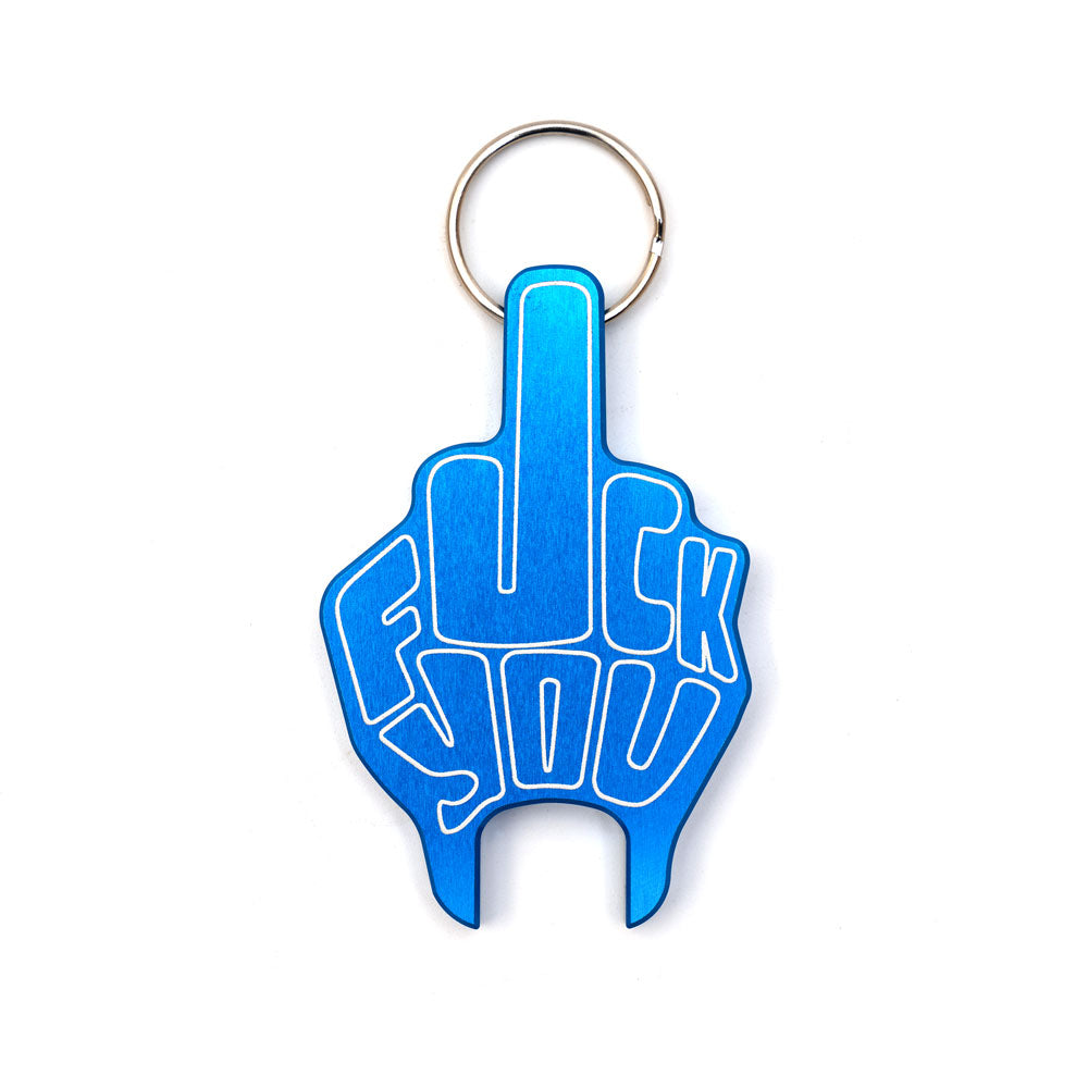 FU Key Chain ! Key Chain San Diego Customs LT Blue