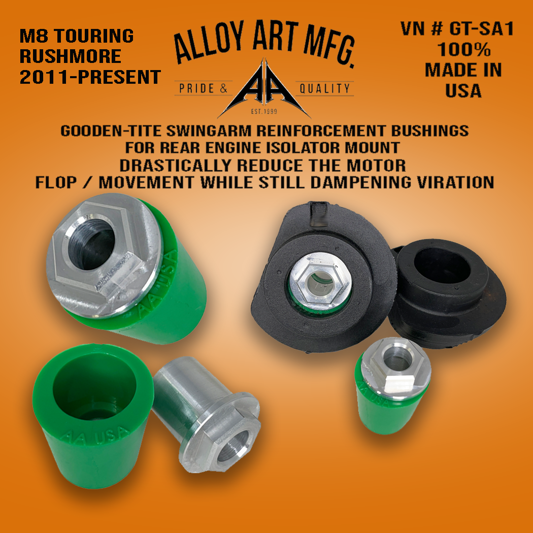 Gooden-Tite Swingarm Reinforcement Bushings - Touring Swingarm Bushing Alloy Art