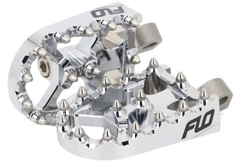V2 MX Style Foot Pegs Foot Pegs Flo Motorsports Chrome