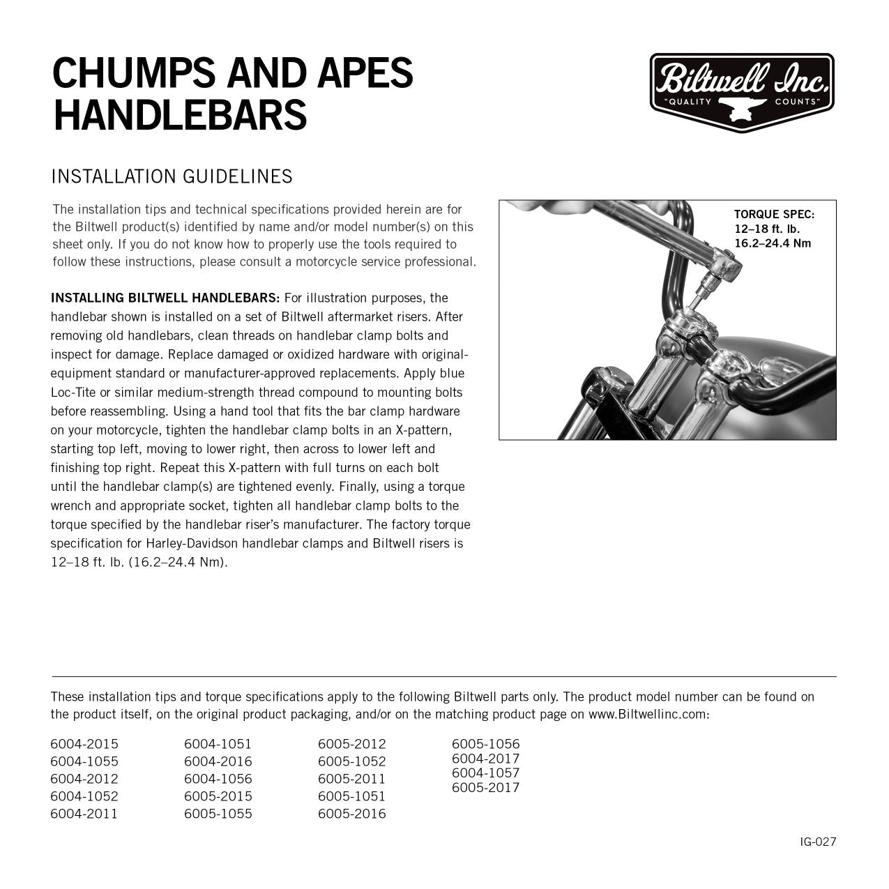 Chumps Handlebars Handlebar Biltwell Inc.