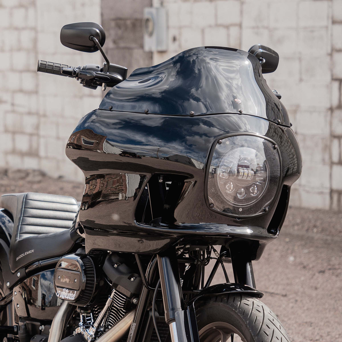 9" Flare® Windshield, Solid Black - FXRP style fairings