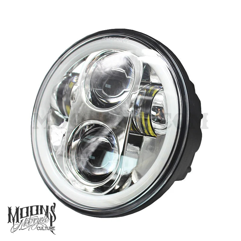 5.75" HALO Series OG Moonmaker LED Headlight Headlight Moons Mc Chrome