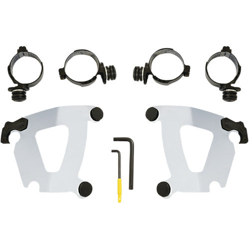 Road Warrior Trigger Lock Mount Kit - 18+ FXFB Fairing Brackets Memphis Shades Polished