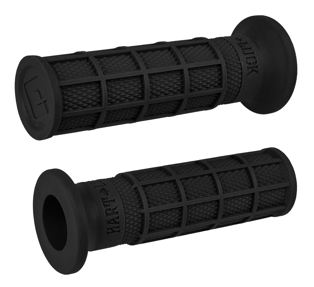 Hart-Luck Signature Full Waffle V-Twin Slip-On Grip Set Grips ODI Black
