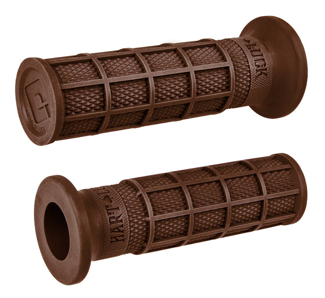Hart-Luck Signature Full Waffle V-Twin Slip-On Grip Set Grips ODI Brown