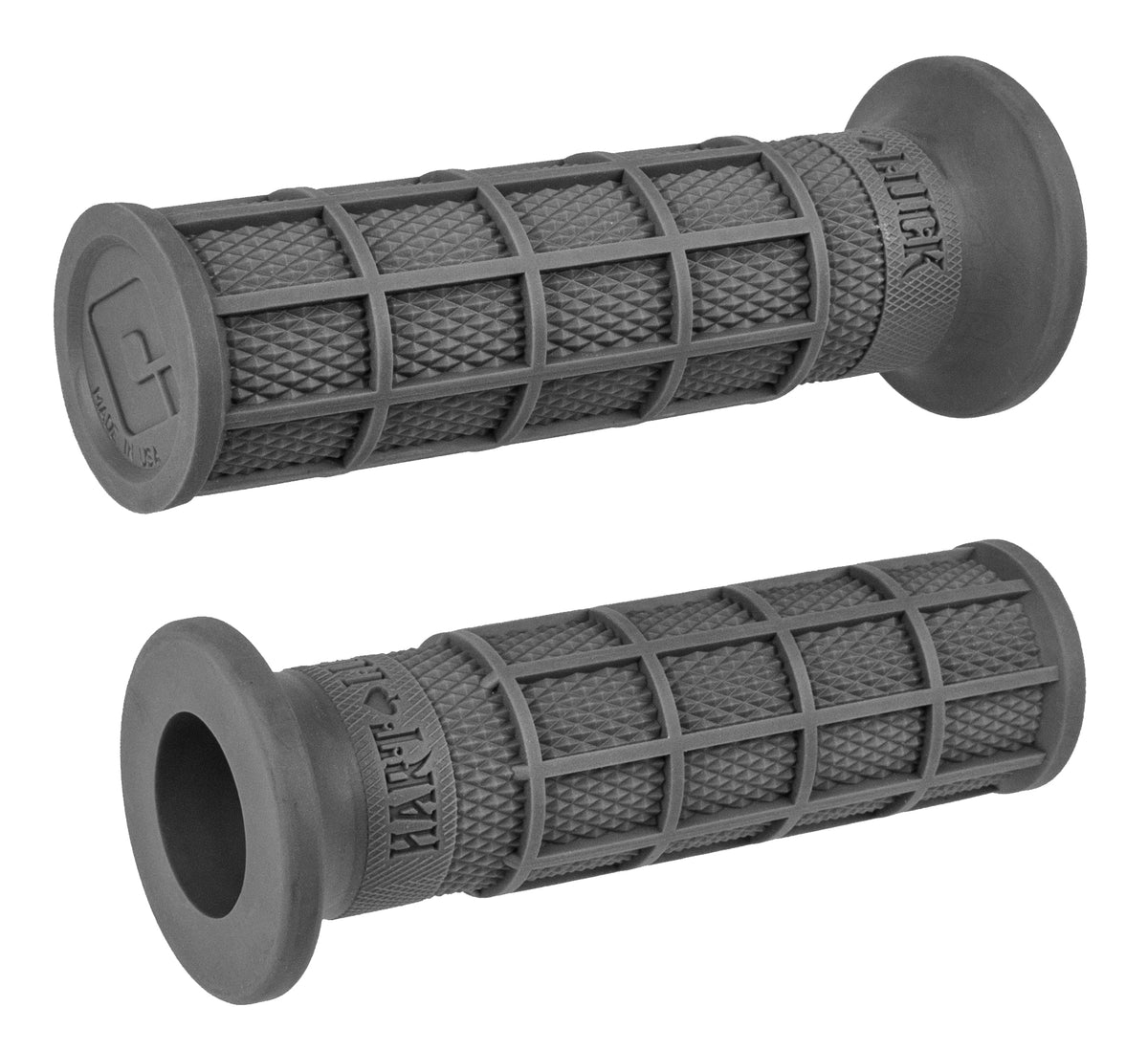 Hart-Luck Signature Full Waffle V-Twin Slip-On Grip Set Grips ODI Graphite