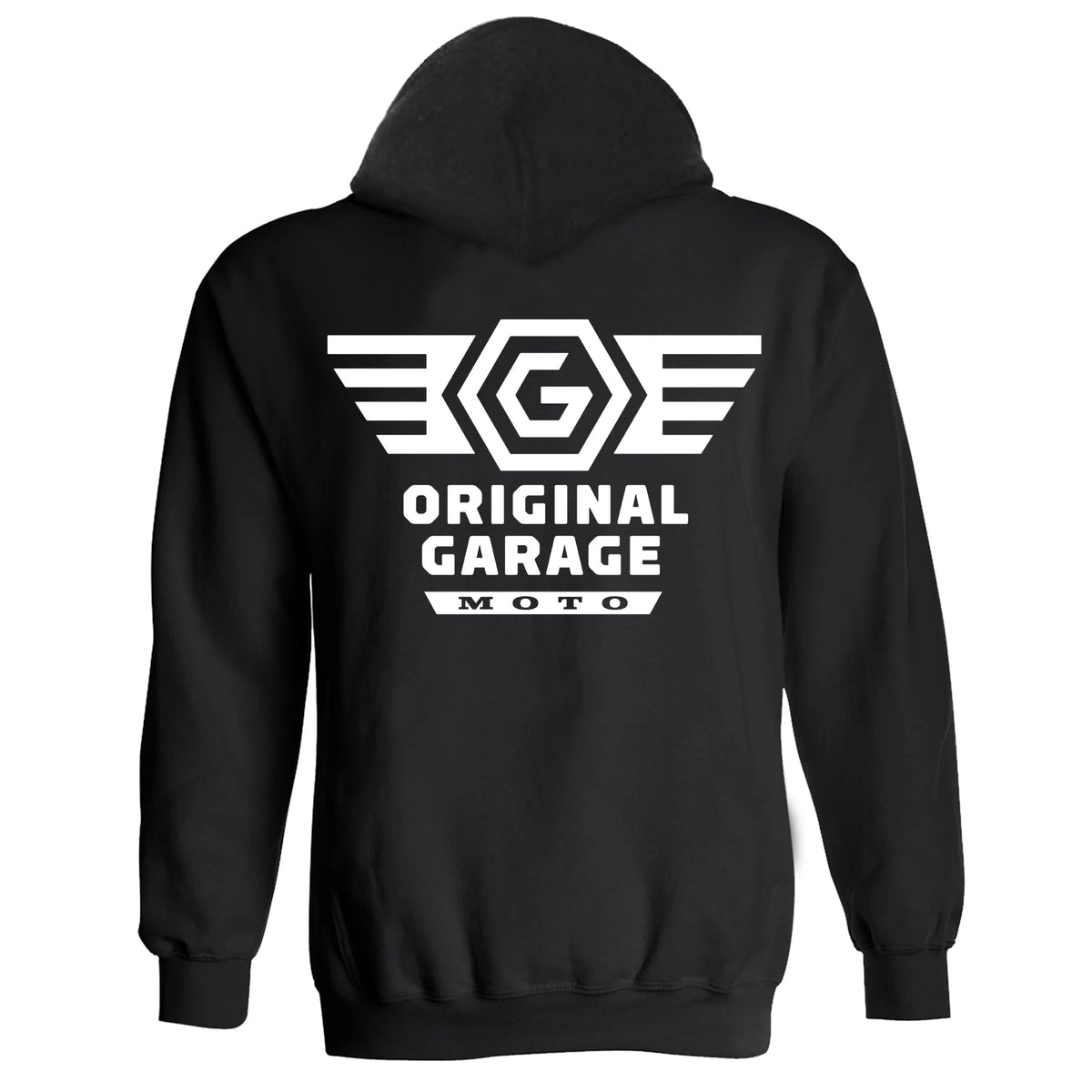 OG "MOTO" Pullover Hoodie, Black Hoodie & Sweatshirt Original Garage Moto