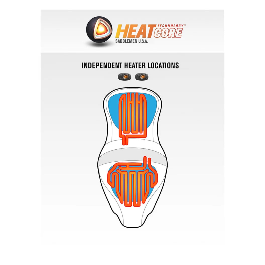 Extented Reach Heated Road Sofa Seats - 08-23 Touring Seat Saddlemen